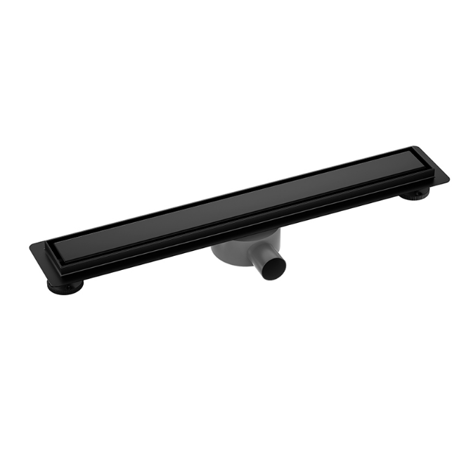 Линеен подов сифон W-Drain Onyx Flat 60, с възможност за вграждане на плочка, 60 см