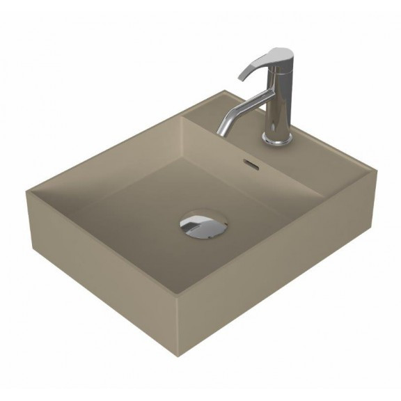 Мебел за баня с чекмедже и умивалник капучино мат iStone Solid Surface 60