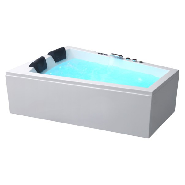 Хидромасажна вана с каскада и светещи джетове AWT GE105TSL R 180x130 см