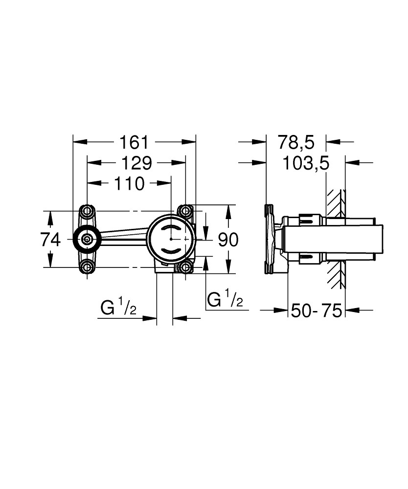 GROHE EUROCUBE JOY тяло за вграждане