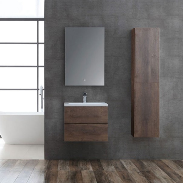 Мебел за баня StoneArt Design San Marino, тъмен дъб MDF, 60x45 см