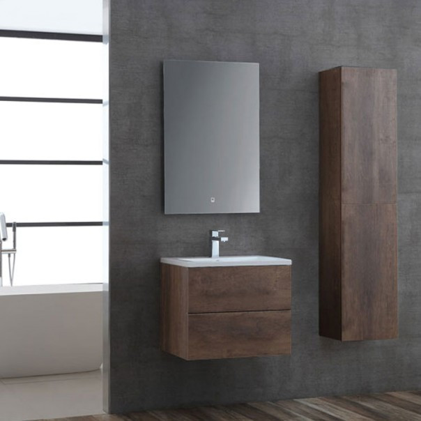 Мебел за баня StoneArt Design San Marino, тъмен дъб MDF, 60x45 см