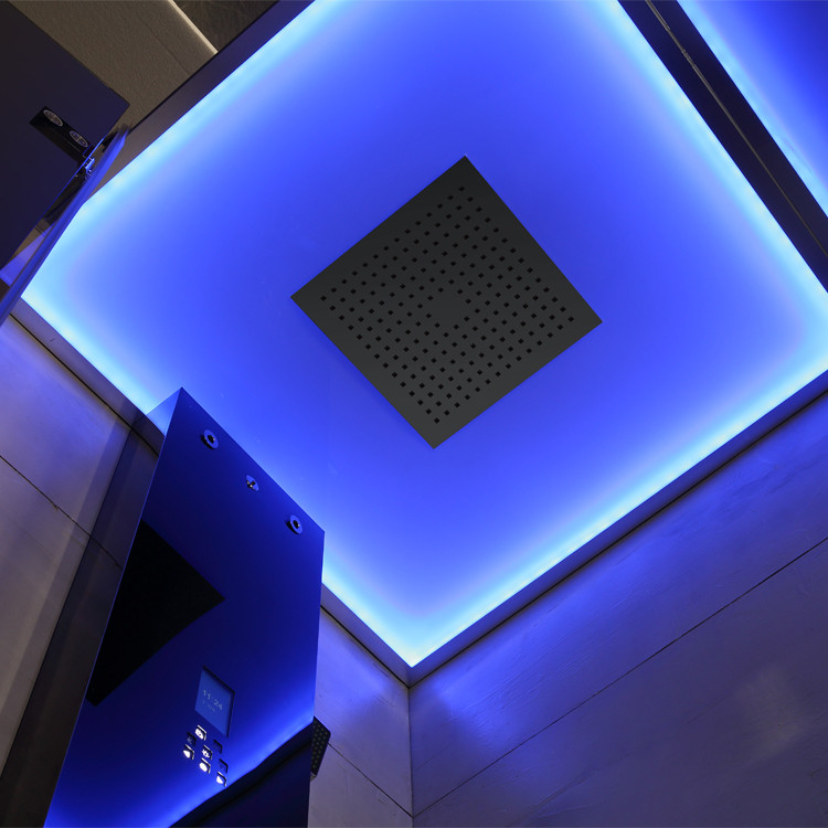 Парна душ кабина AWT 90x90 см, черен цвят
