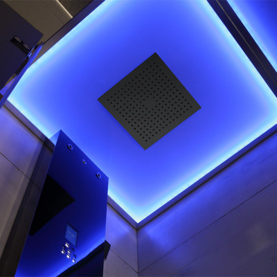 Парна душ кабина AWT 90x90 см, черен цвят