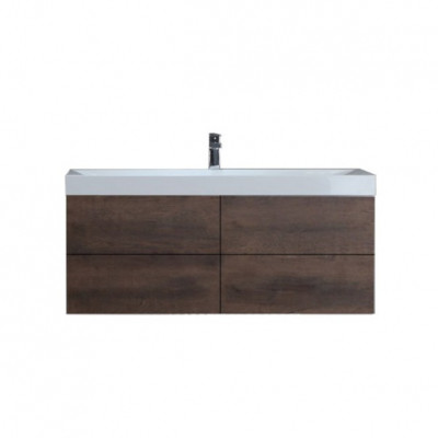 Мебел за баня 120x56 см - StoneArt Design Brugge, MDF тъмен дъб